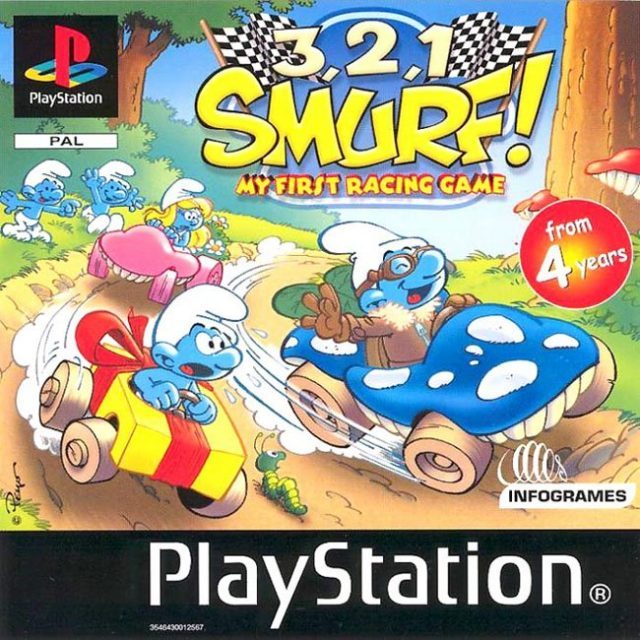 The coverart image of 3, 2, 1, Smurf! My First Racing Game