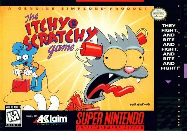 The coverart image of The Itchy and Scratchy Game