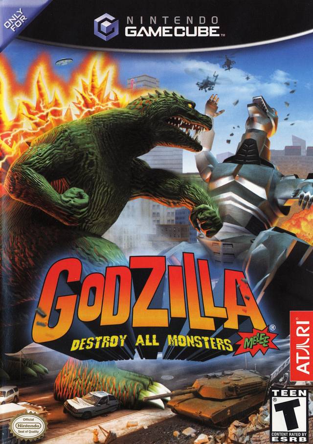 The coverart image of Godzilla: Destroy All Monsters Melee