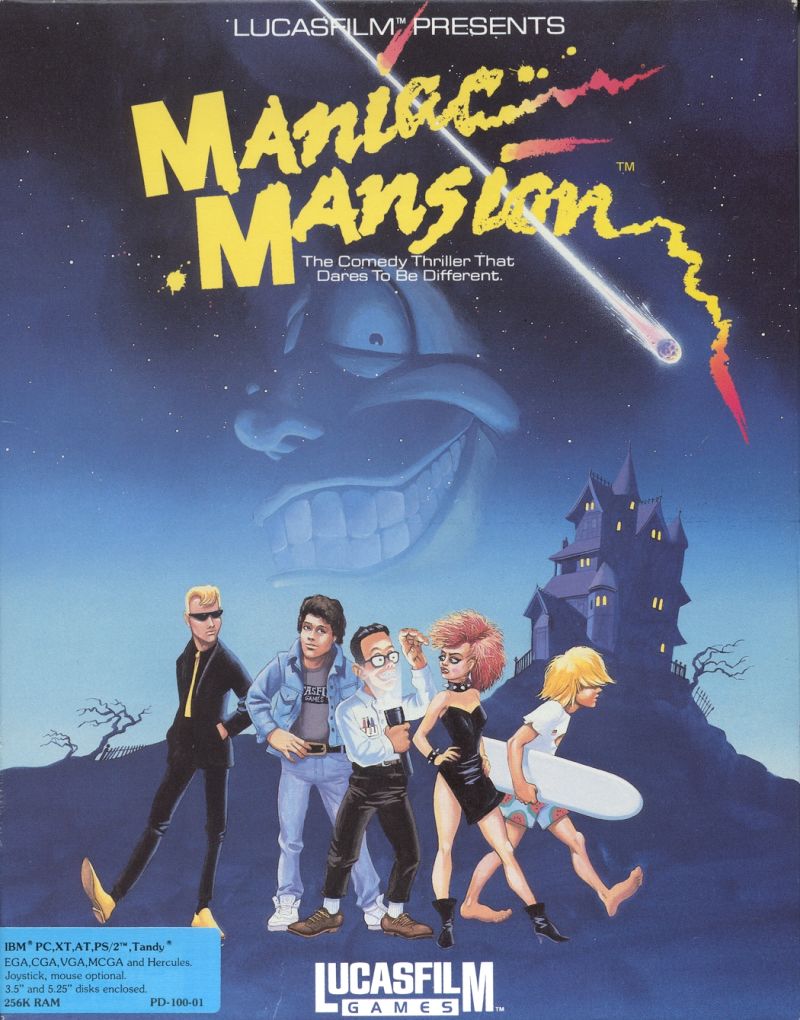 The coverart image of Maniac Mansion
