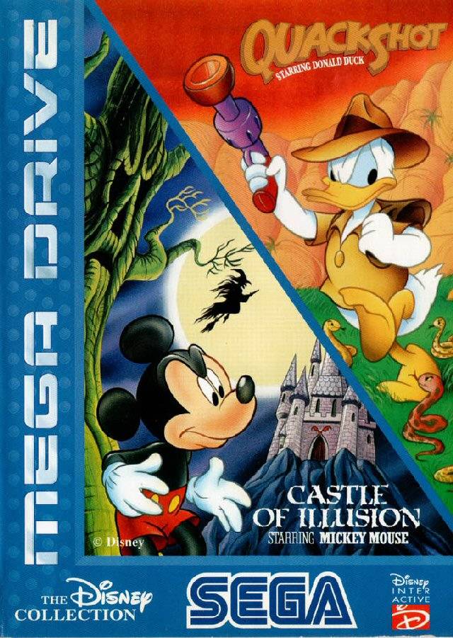 The coverart image of Castle of Illusion starring Mickey Mouse / QuackShot starring Donald Duck