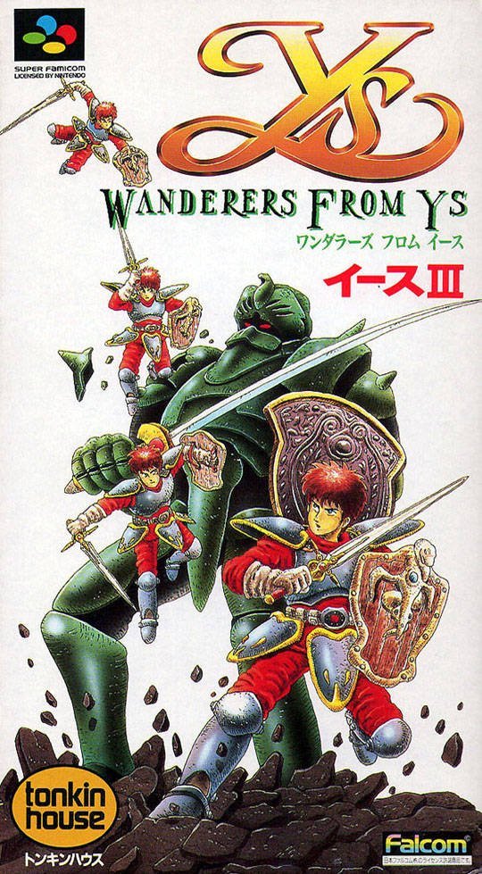 The coverart image of Ys III: Wanderers from Ys 