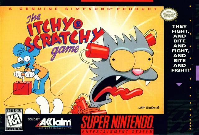 The coverart image of The Itchy & Scratchy Game