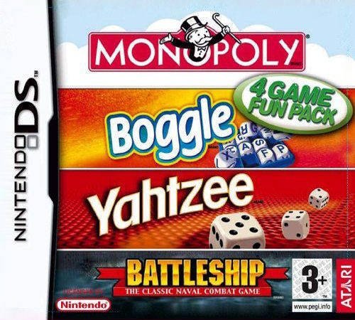The coverart image of Monopoly / Boggle / Yahtzee / Battleship 