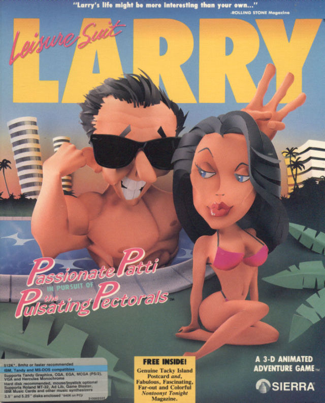 The coverart image of Leisure Suit Larry 3: Passionate Patti in Pursuit of the Pulsating Pectorals