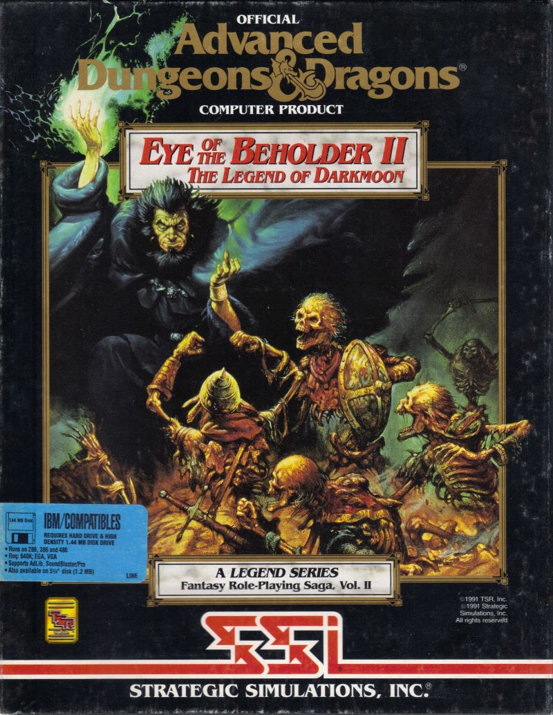 The coverart image of Eye of the Beholder II: The Legend of Darkmoon