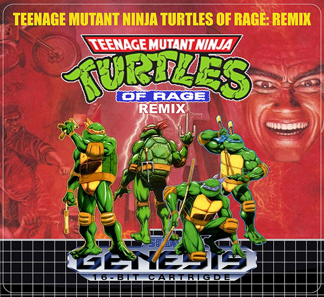 The coverart image of Teenage Mutant Ninja Turtles of Rage Remix