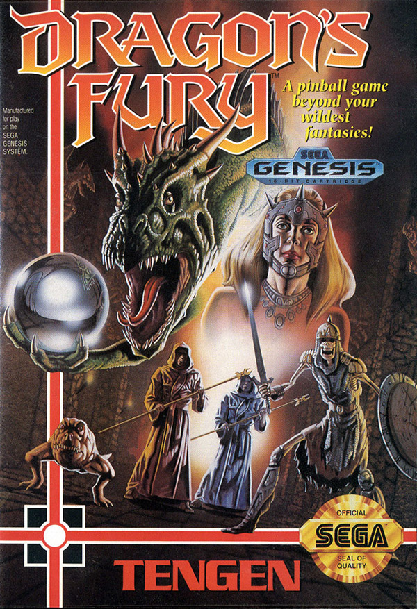 The coverart image of Dragon's Fury / Devil Crash MD