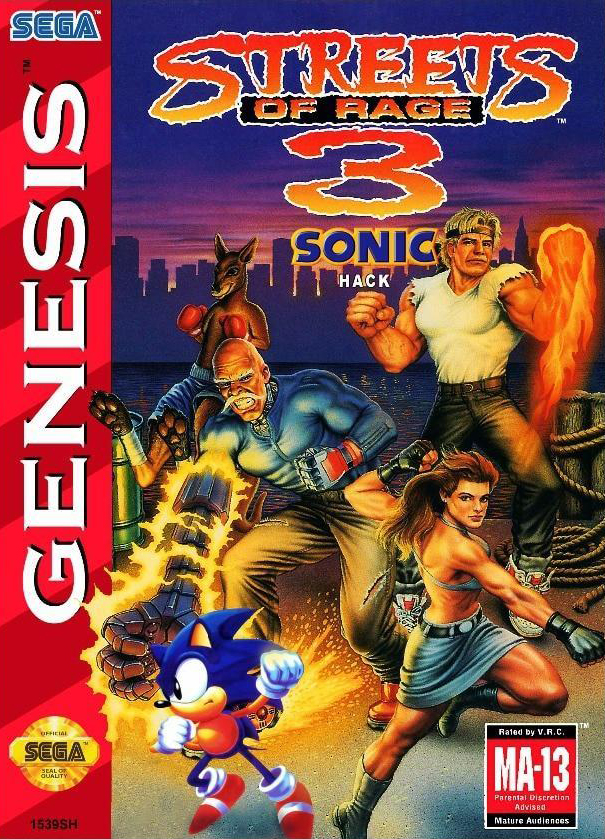 The coverart image of Streets of Rage 3: Sonic Hack