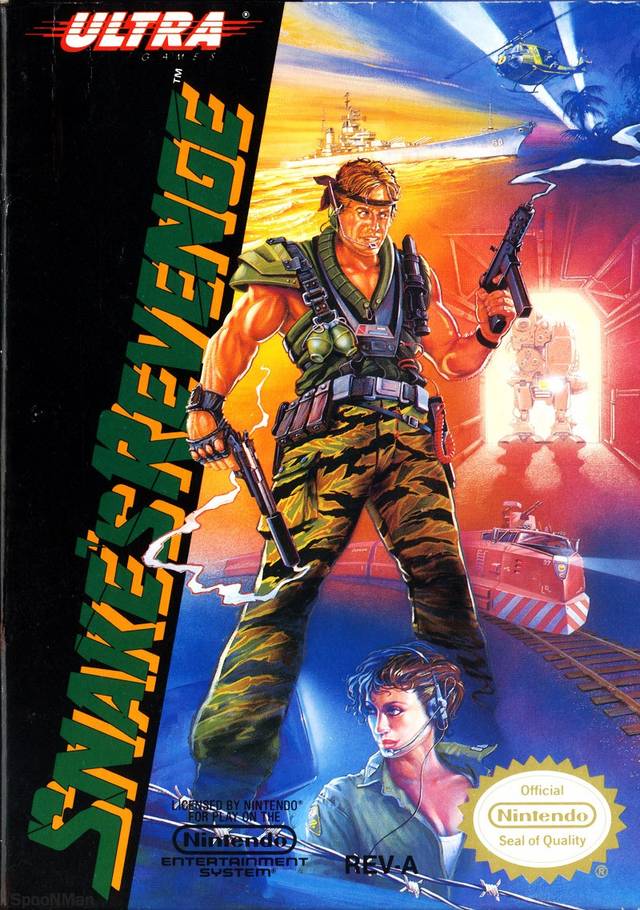The coverart image of Snake's Revenge: Auto Card and Auto Truth Gas