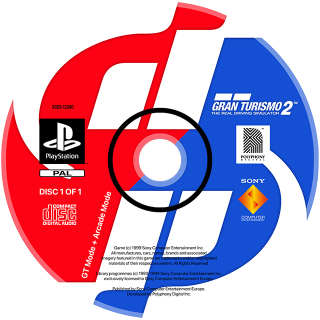 The coverart image of Gran Turismo 2 Combined Disc (Hack)