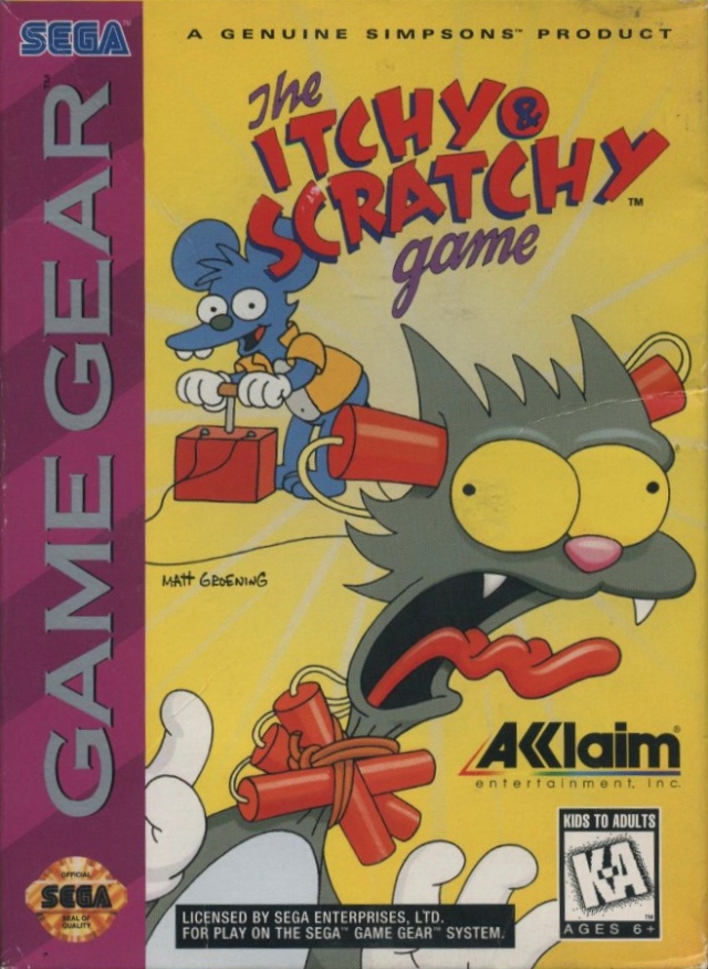 The coverart image of The Itchy & Scratchy Game
