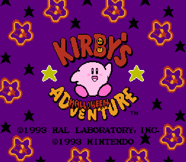 The coverart image of Kirby's Halloween Adventure 