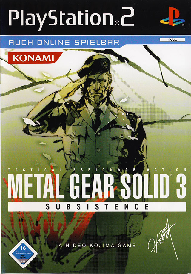 The coverart image of Metal Gear Solid 3: Subsistence (Germany)