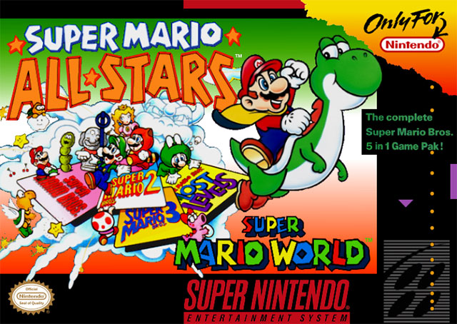 The coverart image of Super Mario All-Stars + Super Mario World