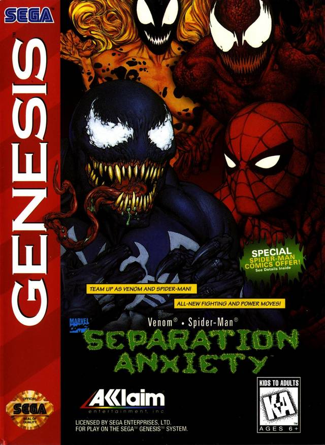 The coverart image of Venom . Spider-Man - Separation Anxiety